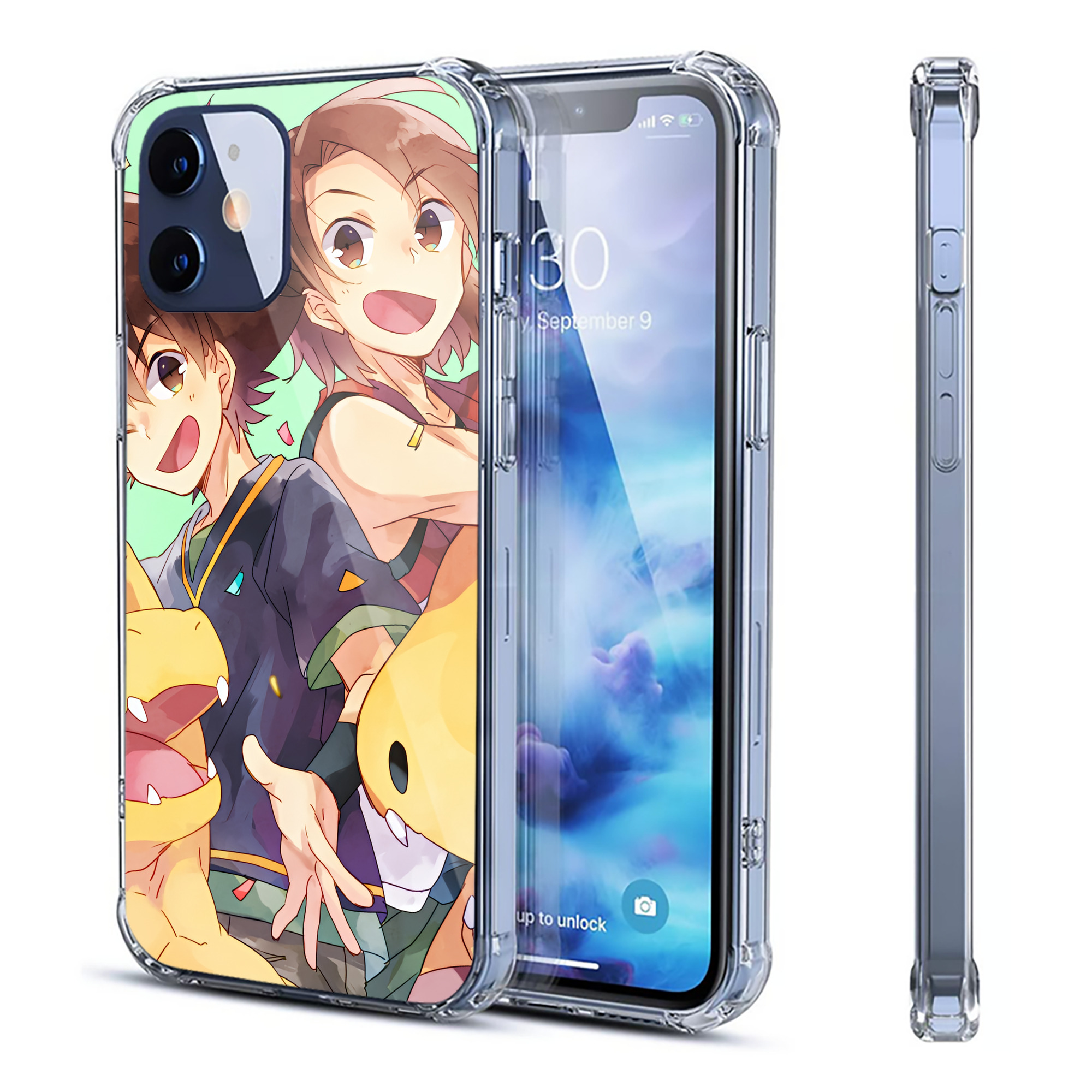 （画像用） Digimon デジタルモンスター/デジモン 【iPhone 12シリーズ対応】透明スマホケース（クリアソフトケース）
